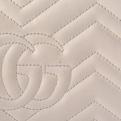 Gucci Calfskin Matelasse GG Marmont Chain Wallet Mystic White 12 of 18