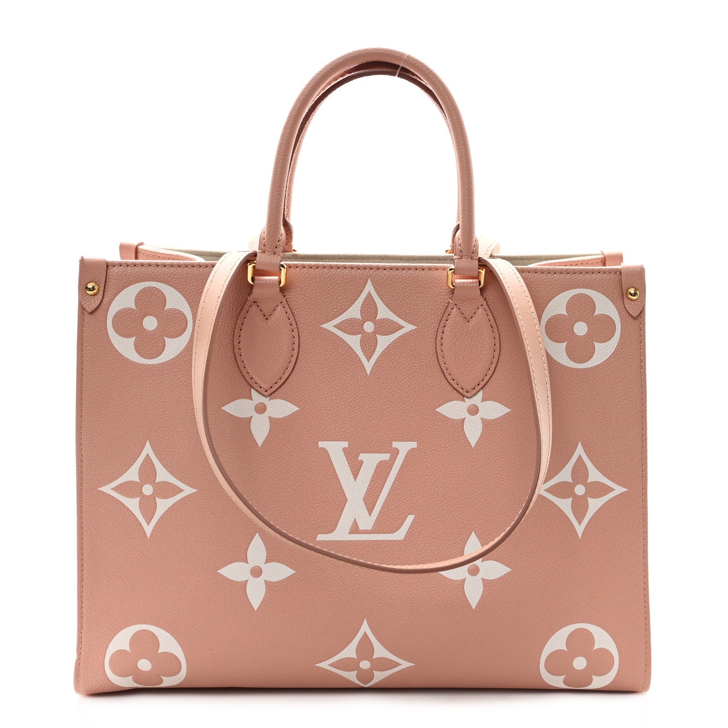 Louis Vuitton Empreinte Monogram Giant Onthego MM Rose Trianon Creme 1 of 10