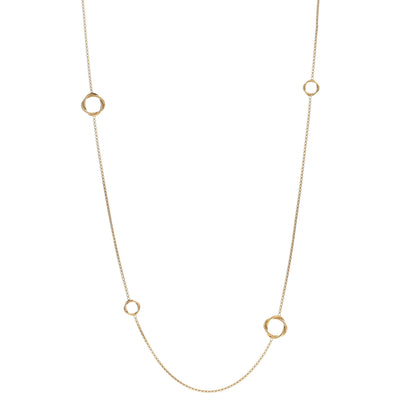 David Yurman 18K Yellow Gold Infinity Station Necklace 1 of 3