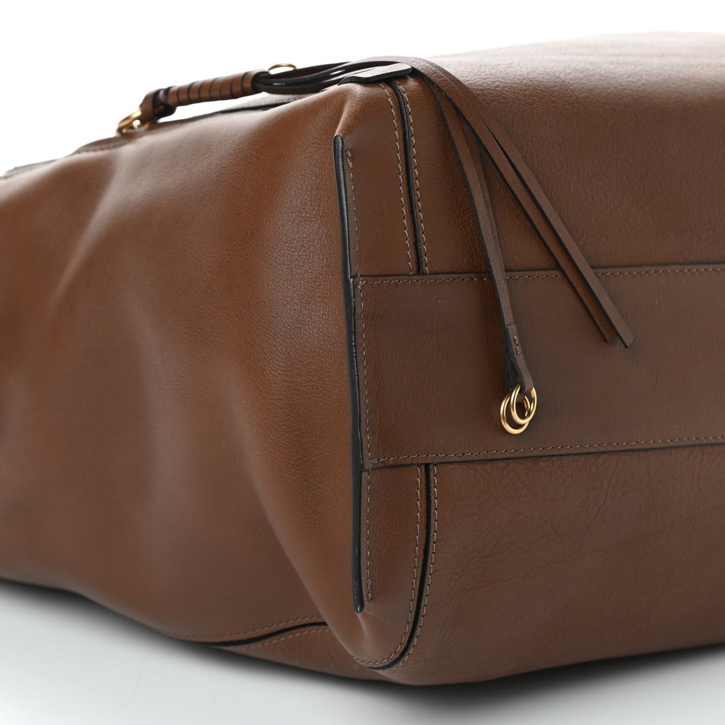 Smooth Calfskin Medium Milo Shopping Tote Woody Khaki