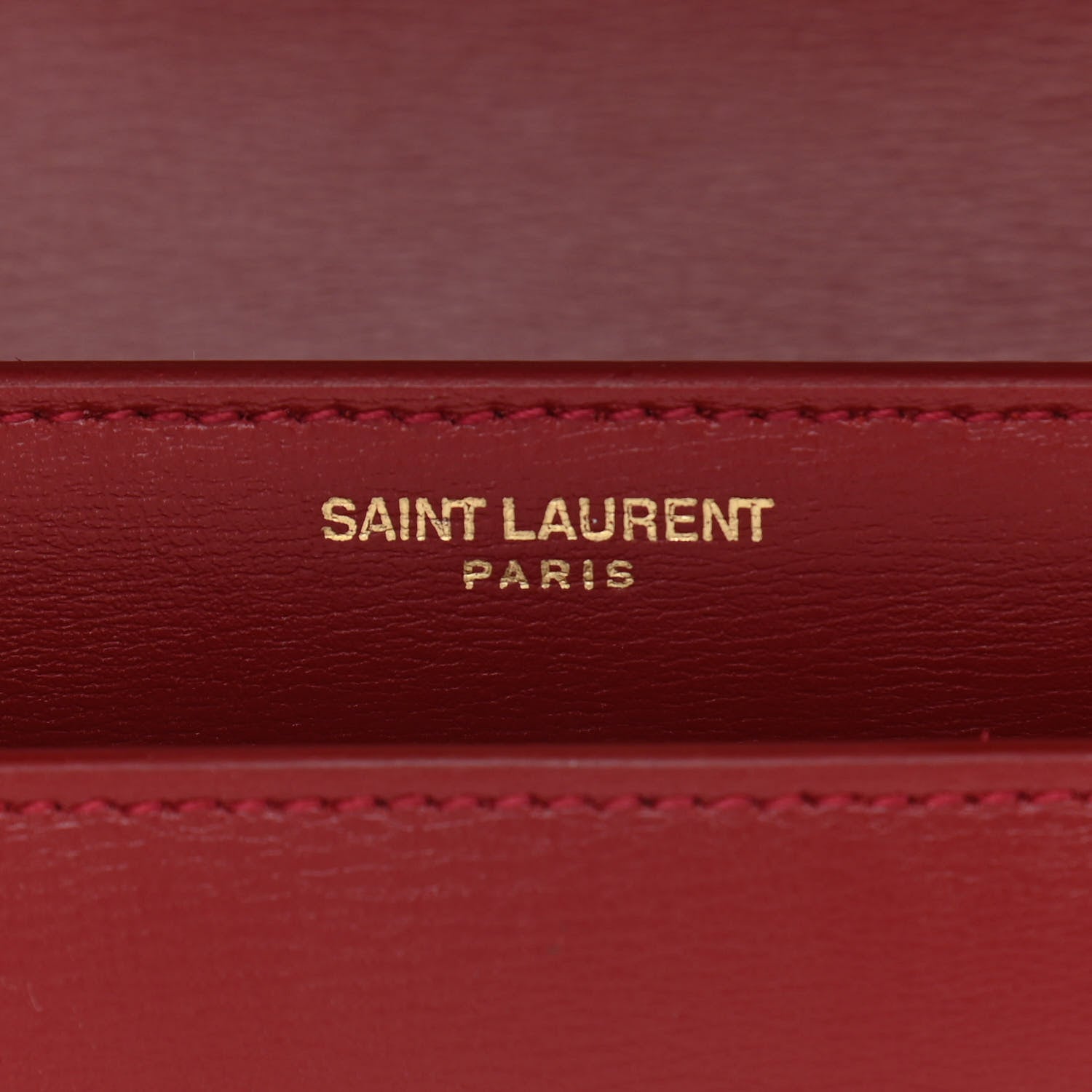 Saint Laurent Smooth Calfskin Medium Monogram Sunset Satchel Rouge Opyum 7 of 13