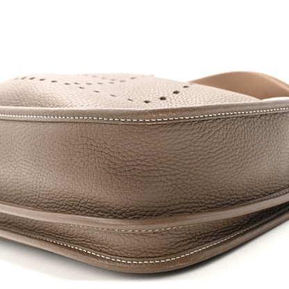 Hermes Taurillon Clemence EVELYNE III PM Etoupe 10 of 10