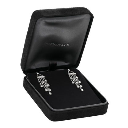 Tiffany Platinum Diamond 1.95ctw Swing Drop Earrings 5 of 5