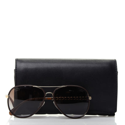 Chanel Metal Polarized Pilot Winter Sunglasses 4219-Q Brown 9 of 9