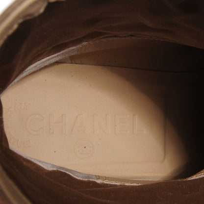 Chanel Nubuck CC Short Boots Grey 37 7 of 9