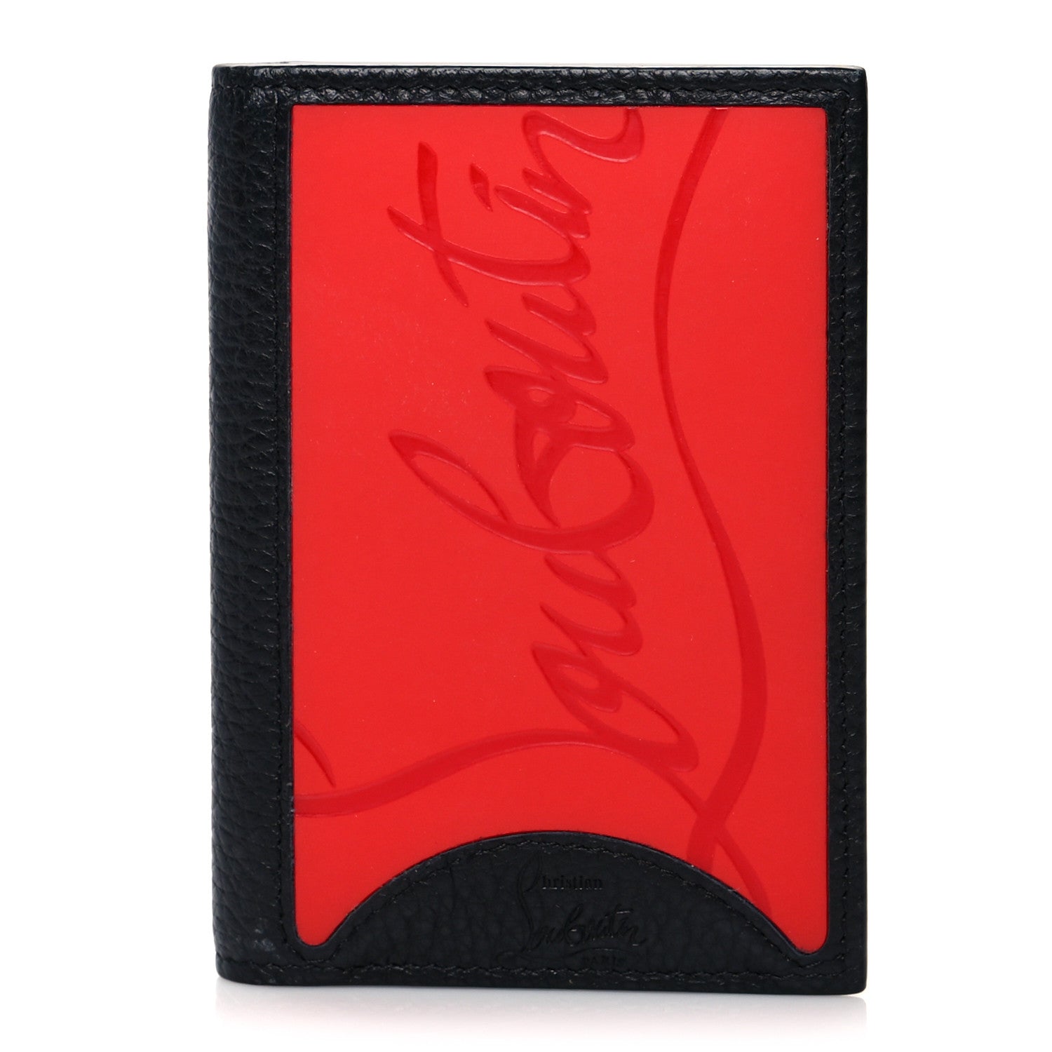 Christian Louboutin Grained Calfskin Sifnos Bi-Fold Wallet Black 1 of 7