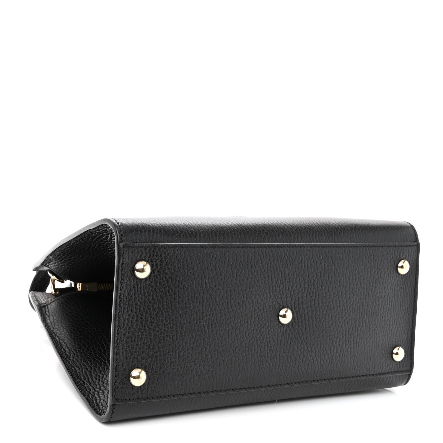 Gucci Dollar Calfskin Medium Soho Top Handle Satchel Black 4 of 10