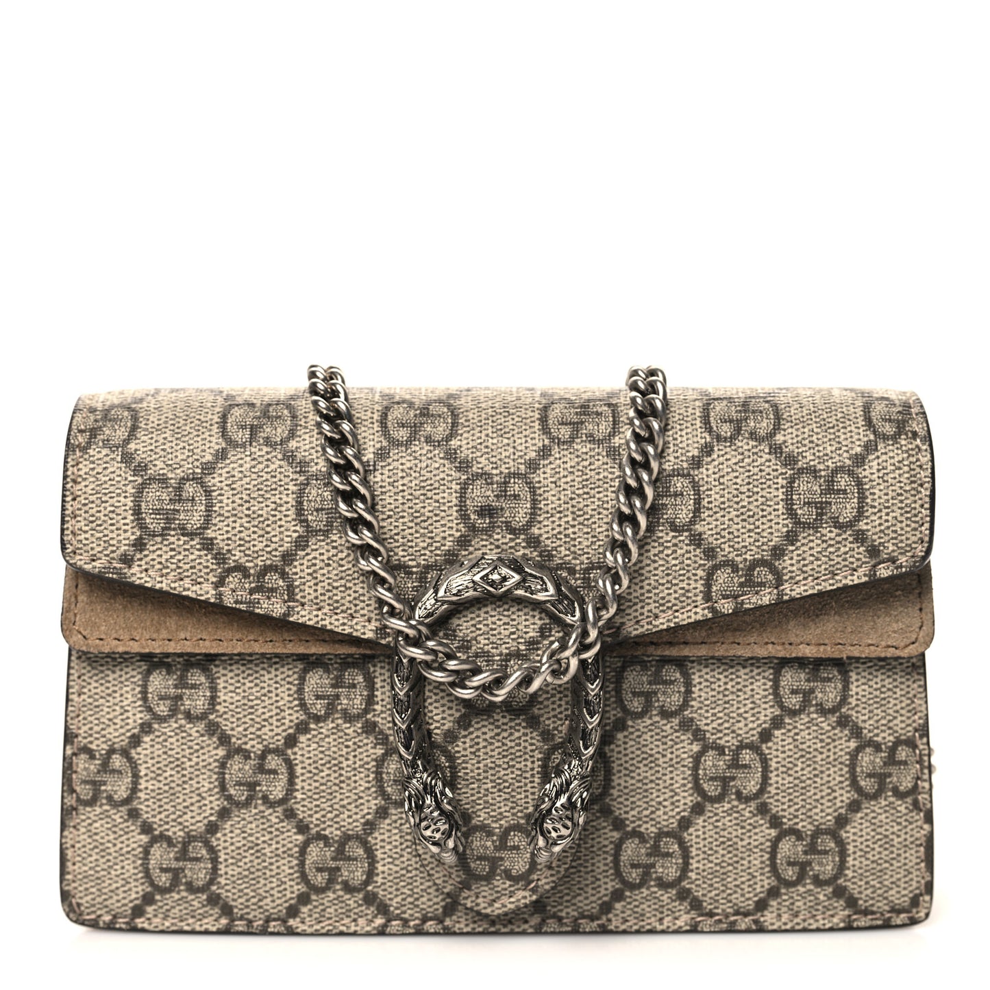 GG Supreme Monogram Super Mini Dionysus Shoulder Bag Taupe