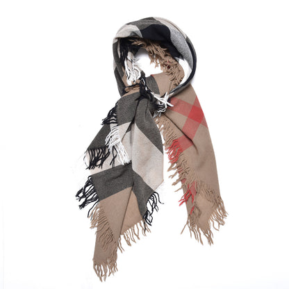 Burberry Merino Wool House Check Scarf Brown 1 of 4