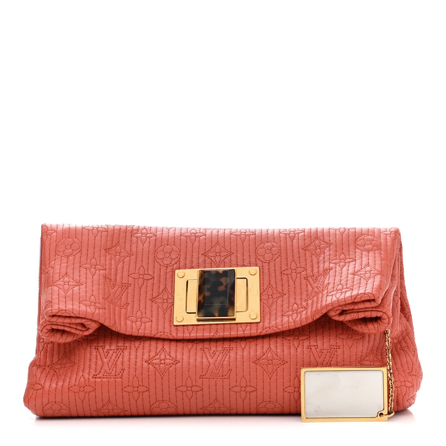 Calfskin Quilted Monogram Altair Clutch Rose