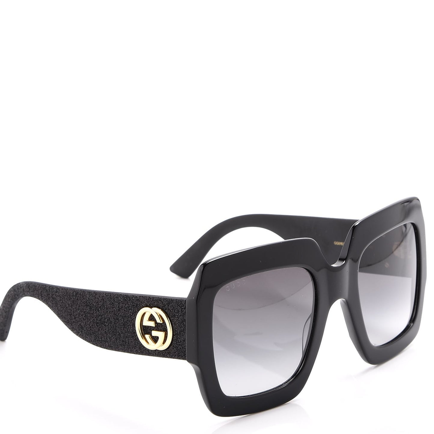 Square Frame GG0102S Sunglasses Glitter Black