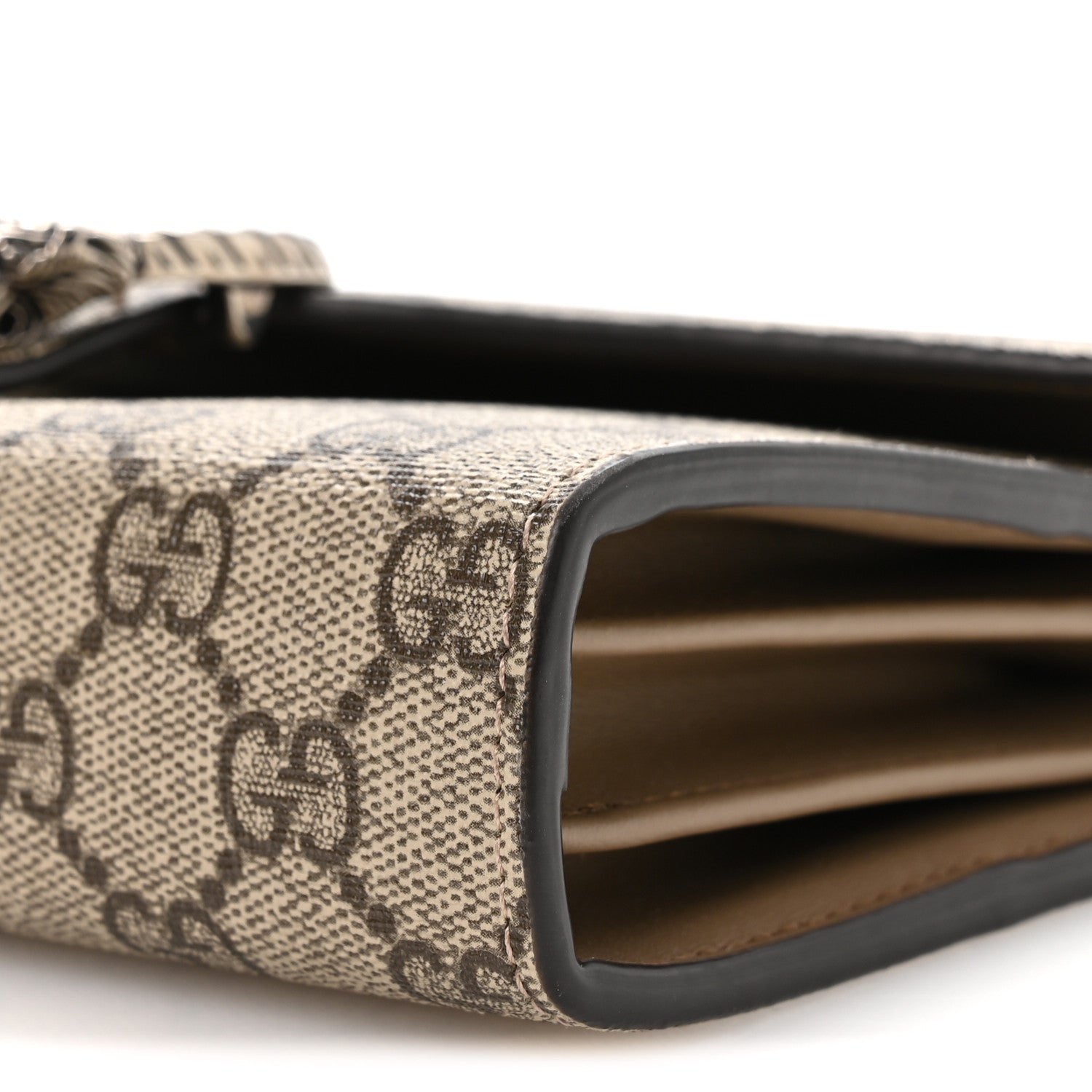 Gucci GG Supreme Monogram Mini Dionysus Chain Wallet Beige Taupe 10 of 11