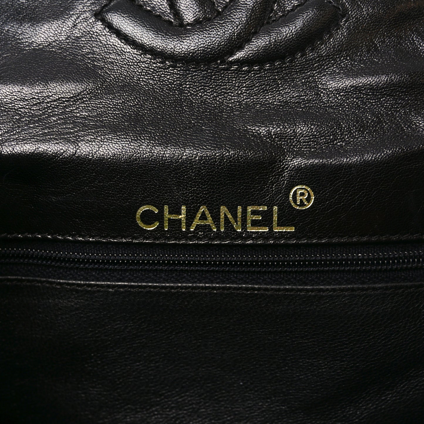 Lambskin Quilted Flap Pouch Black