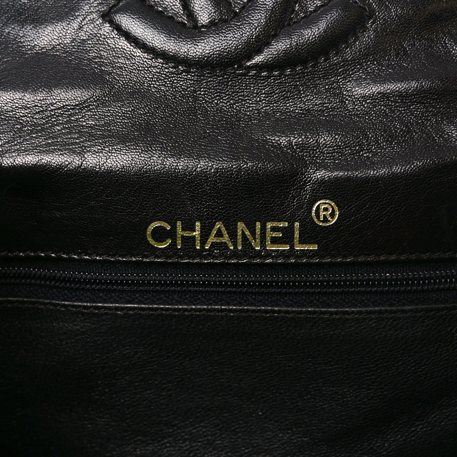 Chanel Lambskin Quilted Flap Pouch Black 6 of 8