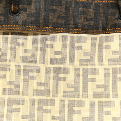 Fendi Mesh Glazed Fabric FF 1974 Tote Tobacco 11 of 16