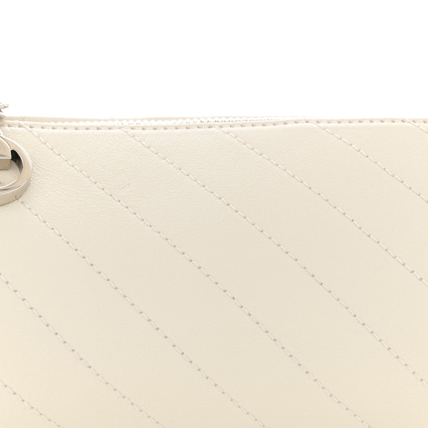 Gucci Sakai Be Green Calfskin Diagonal Stitched Mini Blondie Barrel Shoulder Bag Mystic White 7 of 9