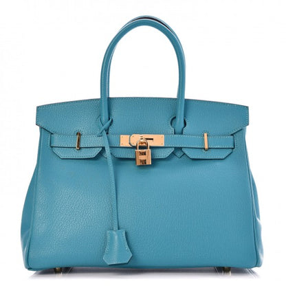 Hermes Chevre de Coromandel Birkin 30 Turquoise 1 of 11