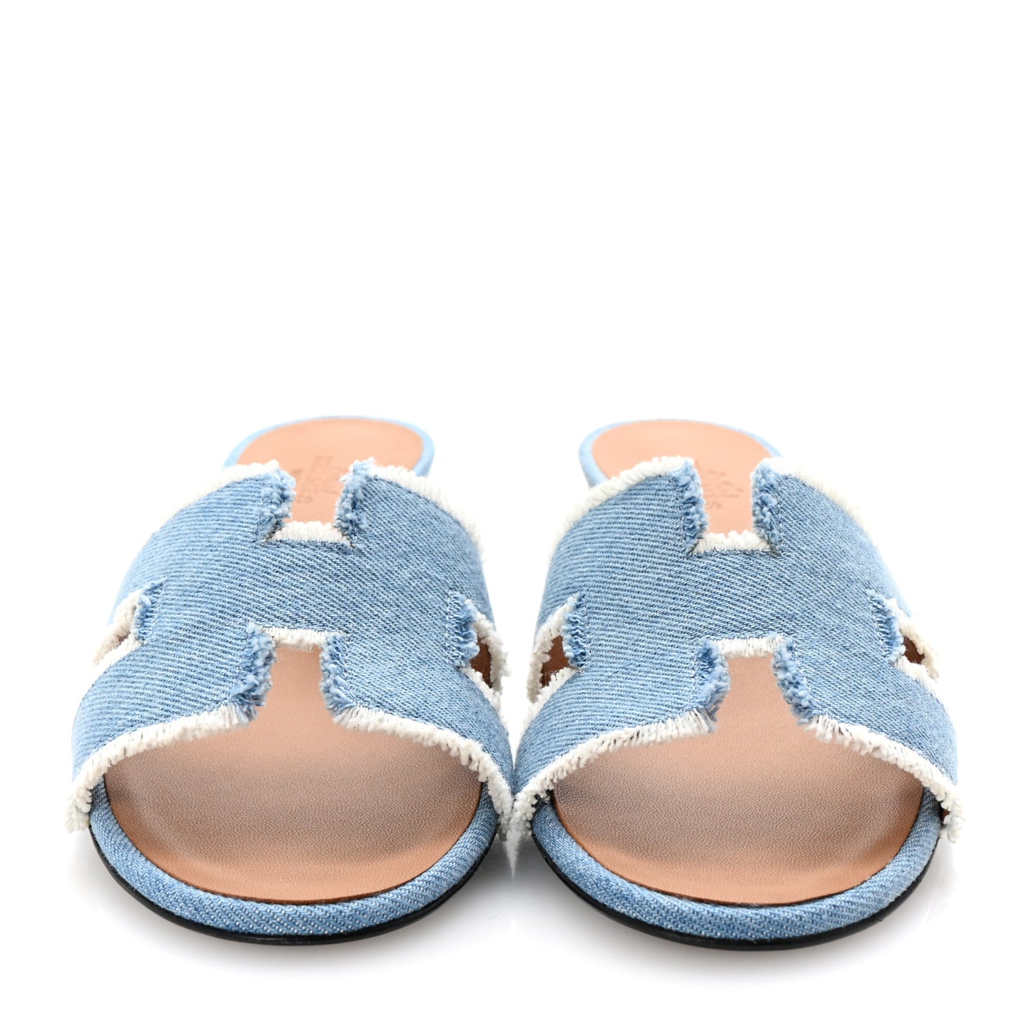 Denim Fringe Oasis Sandals 39 Bleu Clair