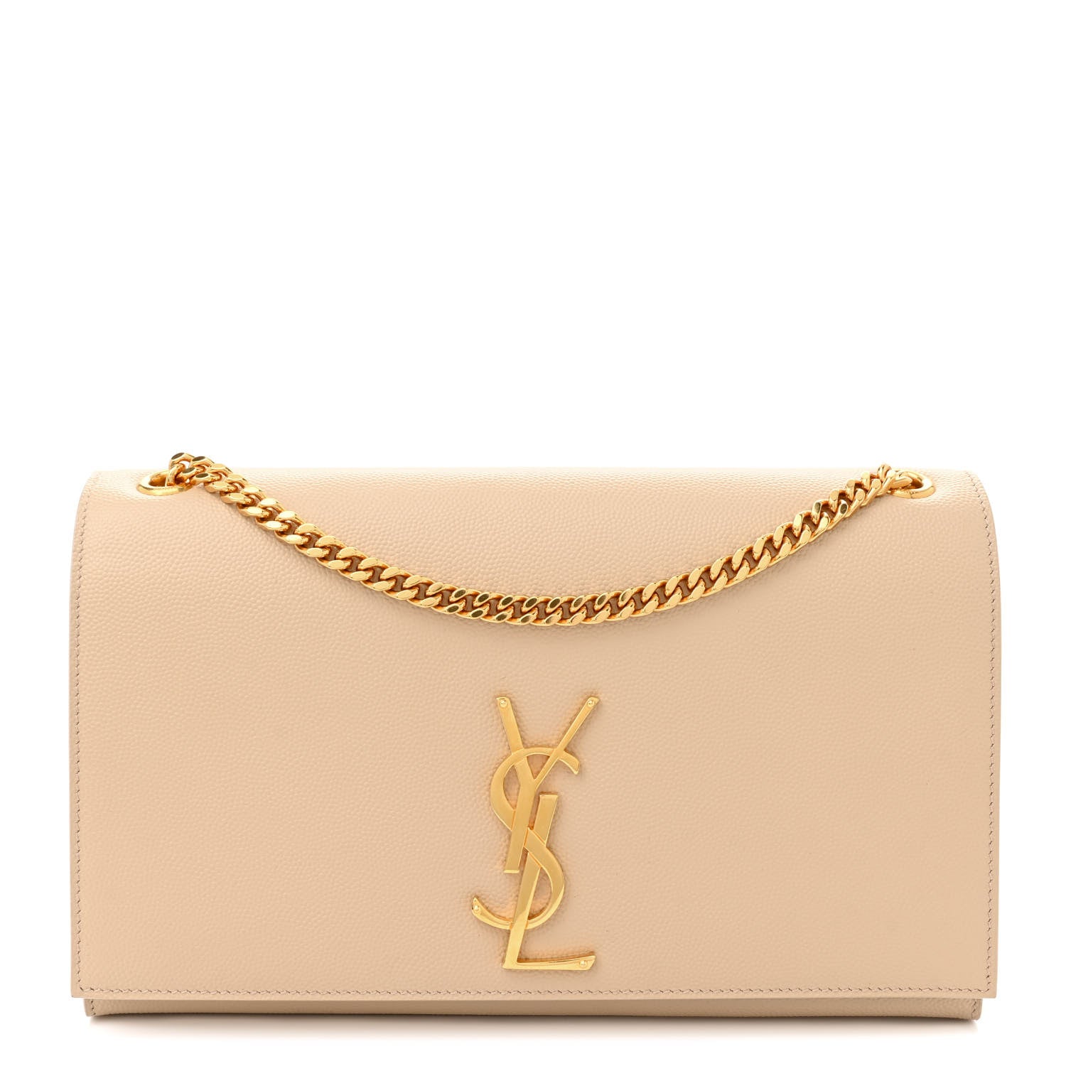 Saint Laurent Grain De Poudre Medium Monogram Kate Satchel Nude Powder 1 of 13