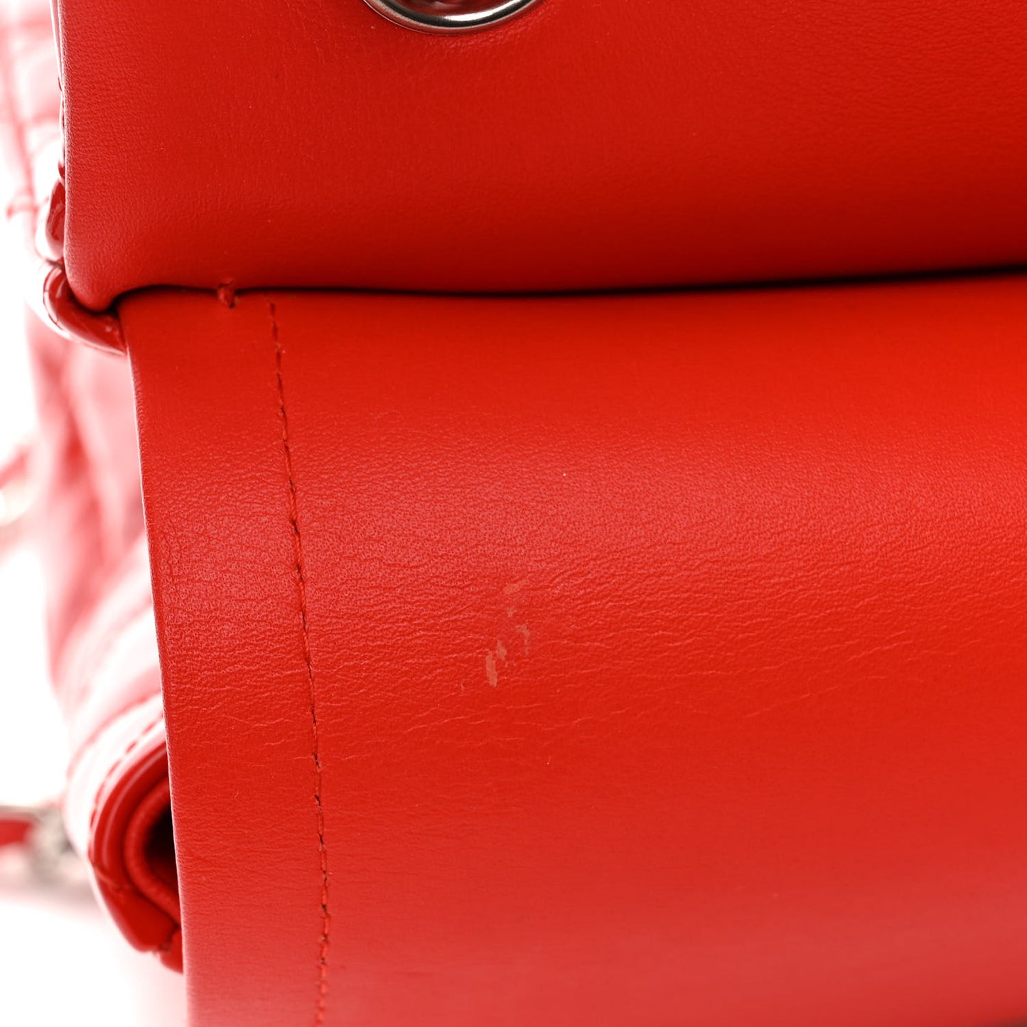 Patent Quilted Jumbo Double Flap Red