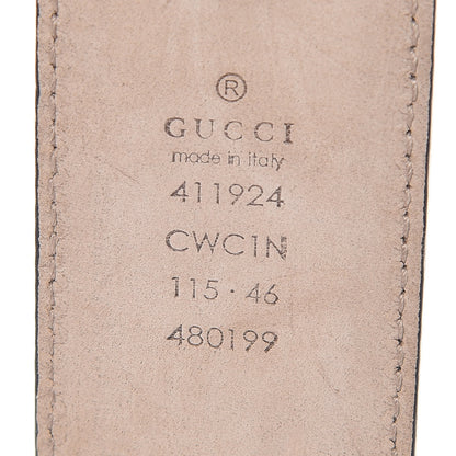 Gucci Guccissima Signature Interlocking G 40mm Belt 115 46 Black 4 of 7