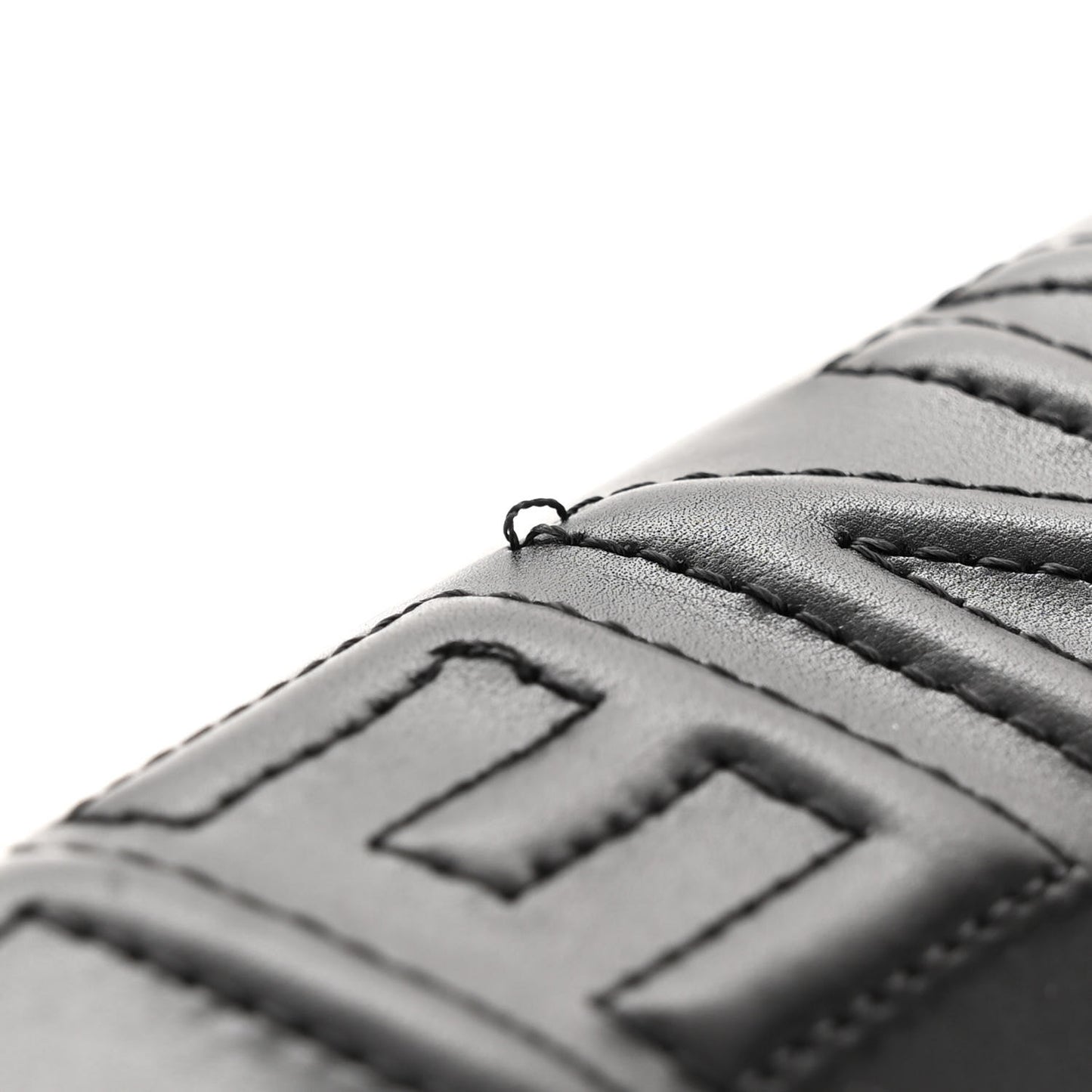 Glazed Calfskin Large Boy Flap Black