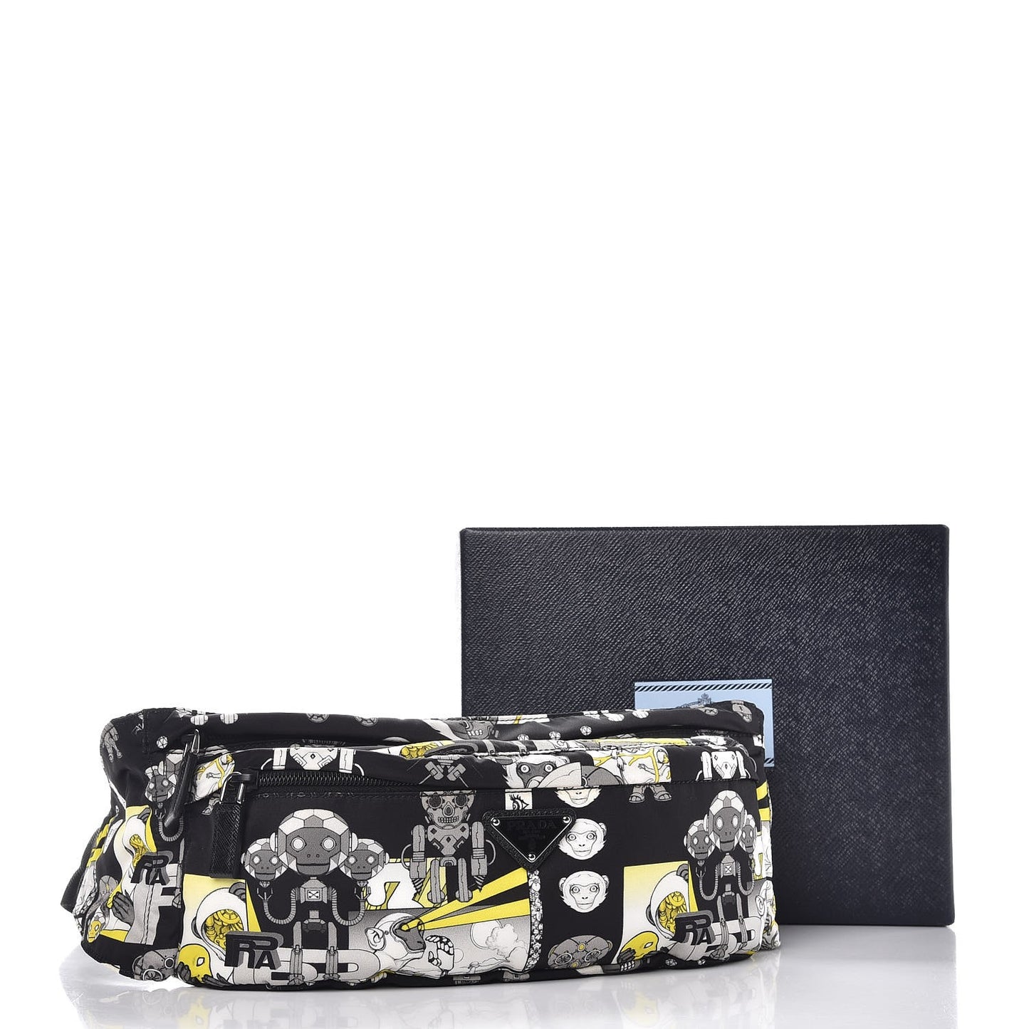 X JAMES JEAN Tessuto Nylon Robot Monkey Belt Bag Black