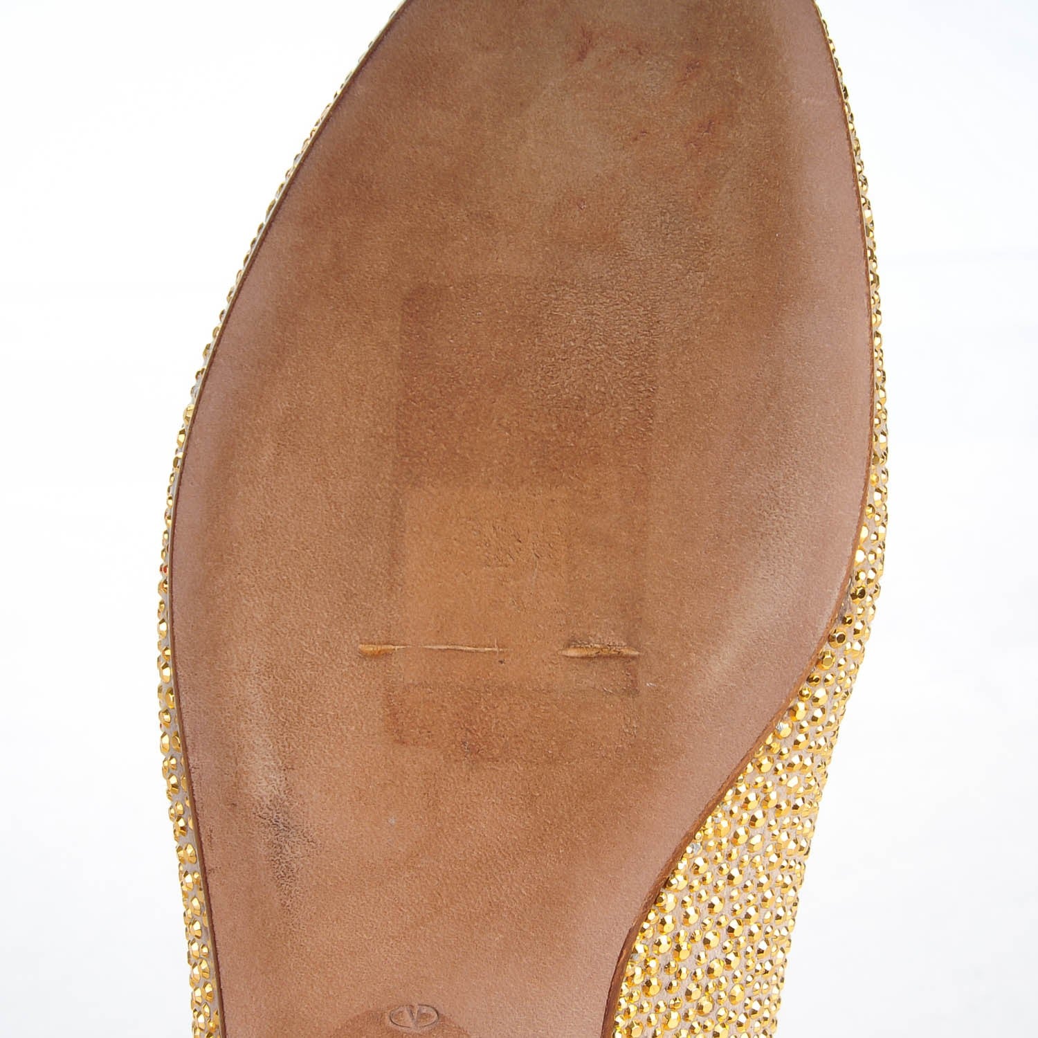 Valentino Garavani Studded Belgian Loafer Flats 38.5 Gold 9 of 9