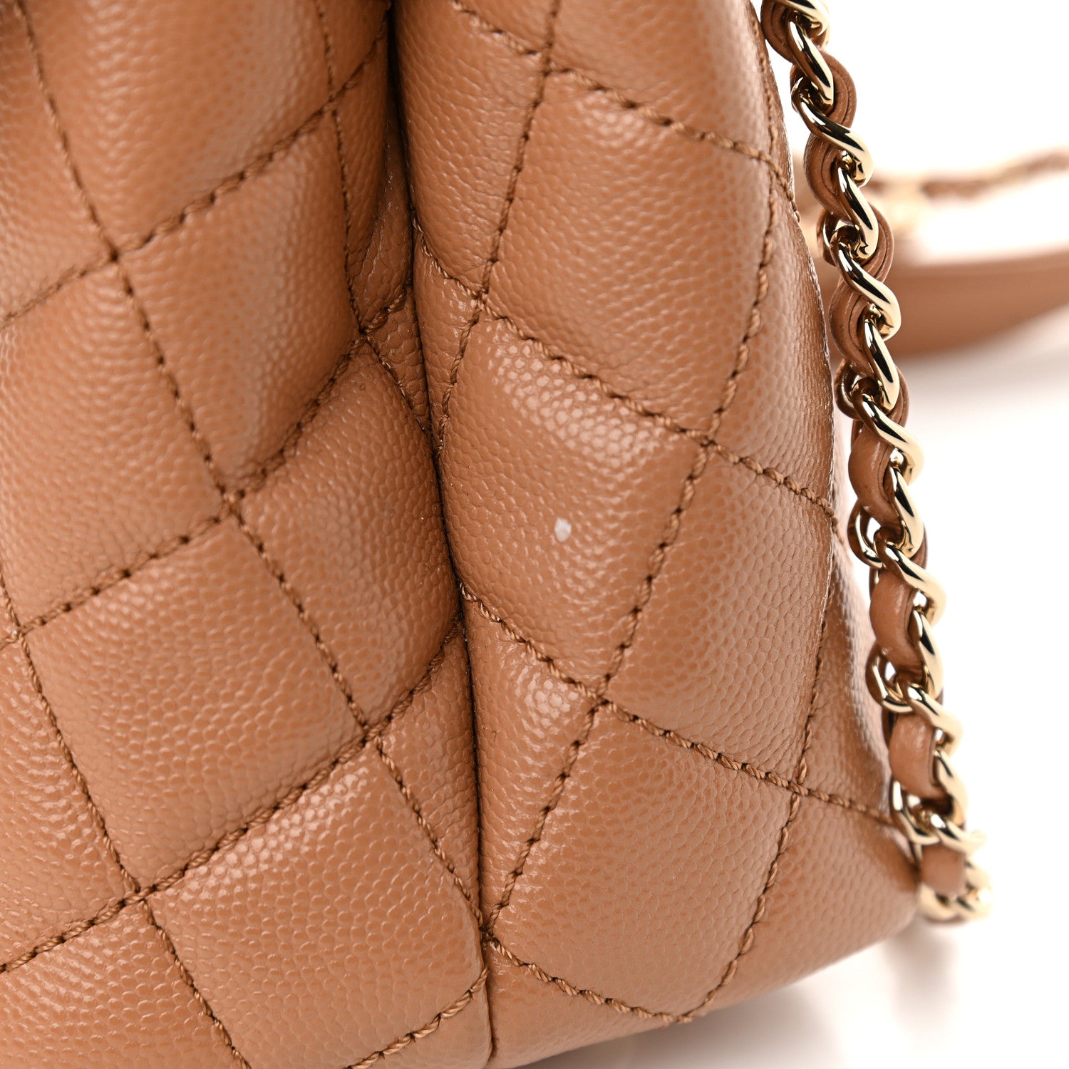 Chanel Caviar Lizard Embossed Quilted Extra Mini Coco Handle Flap Brown 10 of 10