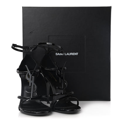 Saint Laurent Patent Cassandra 100 Sandals 38.5 Black 11 of 11