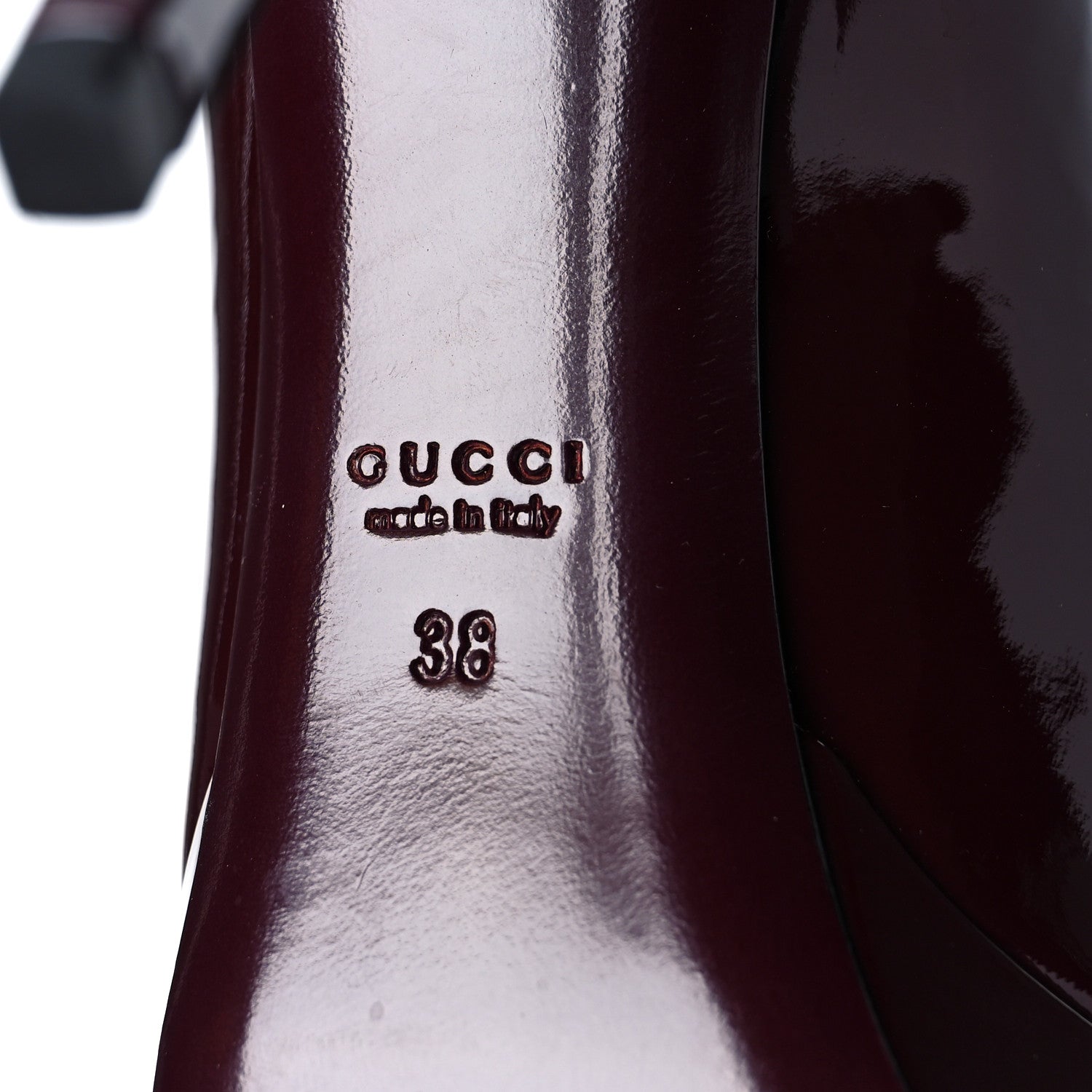 Gucci Patent Platform Pumps 38 Bordeaux 6 of 8