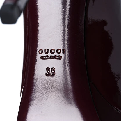 Gucci Patent Platform Pumps 38 Bordeaux 6 of 8
