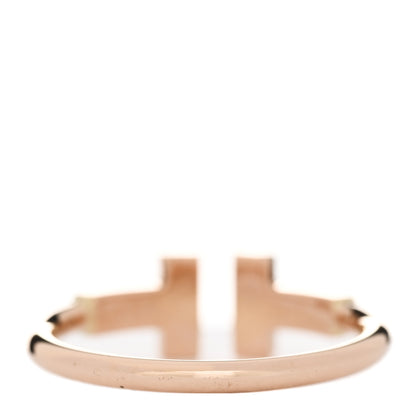 Tiffany 18K Rose Gold Diamond T Wire Ring 49 5 3 of 5