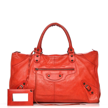 Balenciaga Agneau Classic Hardware Work Vermillion 1 of 18