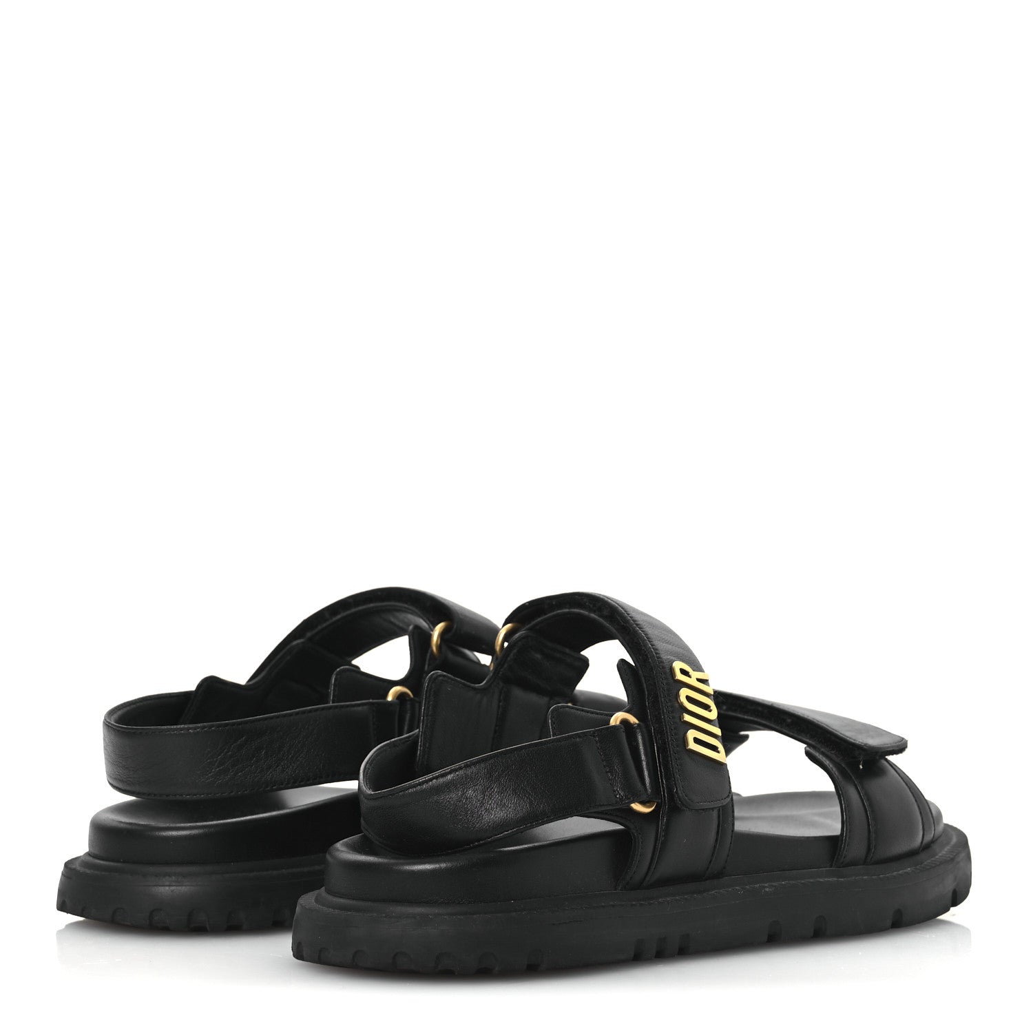 Christian Dior Lambskin Dioract 10mm Sandals 39 Black 5 of 15