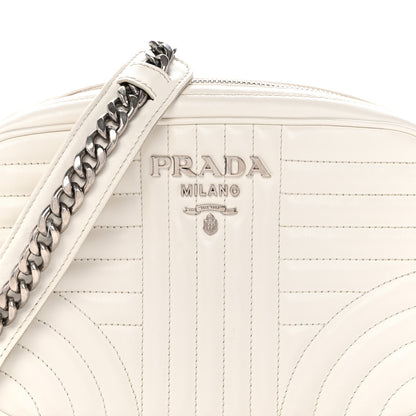 Prada Soft Calfskin Diagramme Camera Bag White 8 of 13
