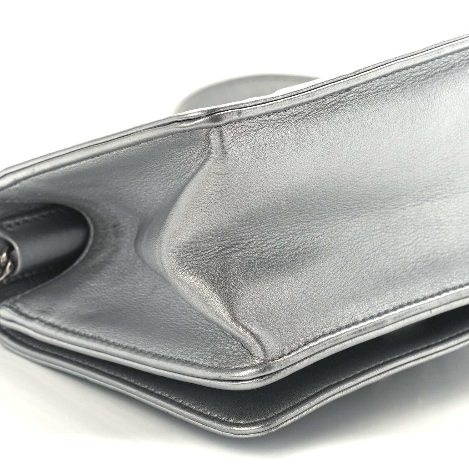 Chanel Metallic Calfskin Mini Propeller Flap Silver 9 of 10