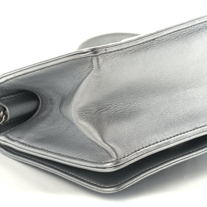 Chanel Metallic Calfskin Mini Propeller Flap Silver 9 of 10