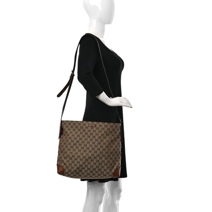 Gucci Monogram Large Flat Messenger Bag Brown 2 of 8