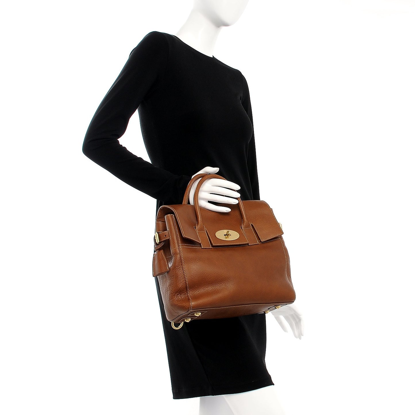 Natural Leather Cara Delevigne Convertible Satchel Oak