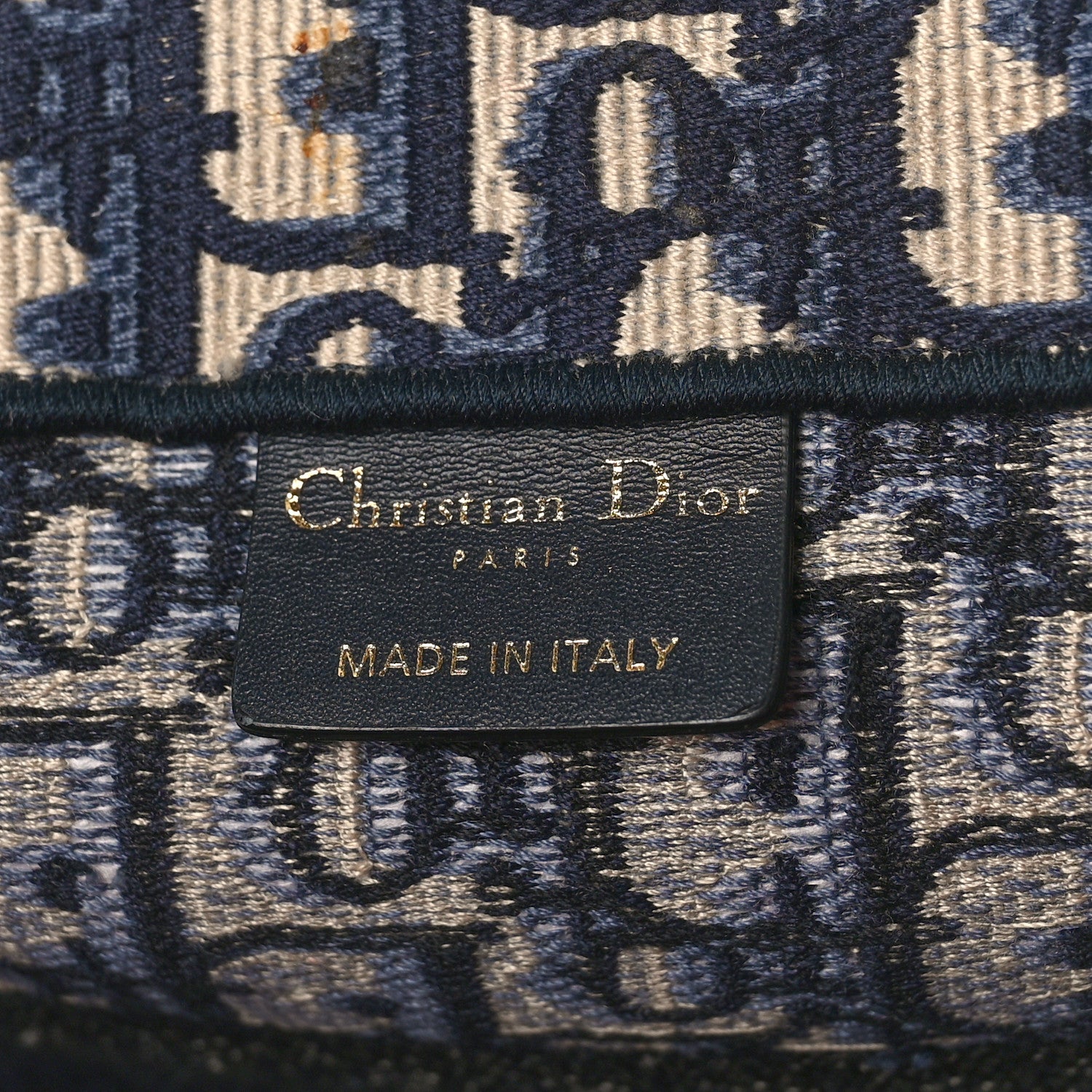 Christian Dior Oblique Medium Book Tote Blue Multicolor 6 of 9