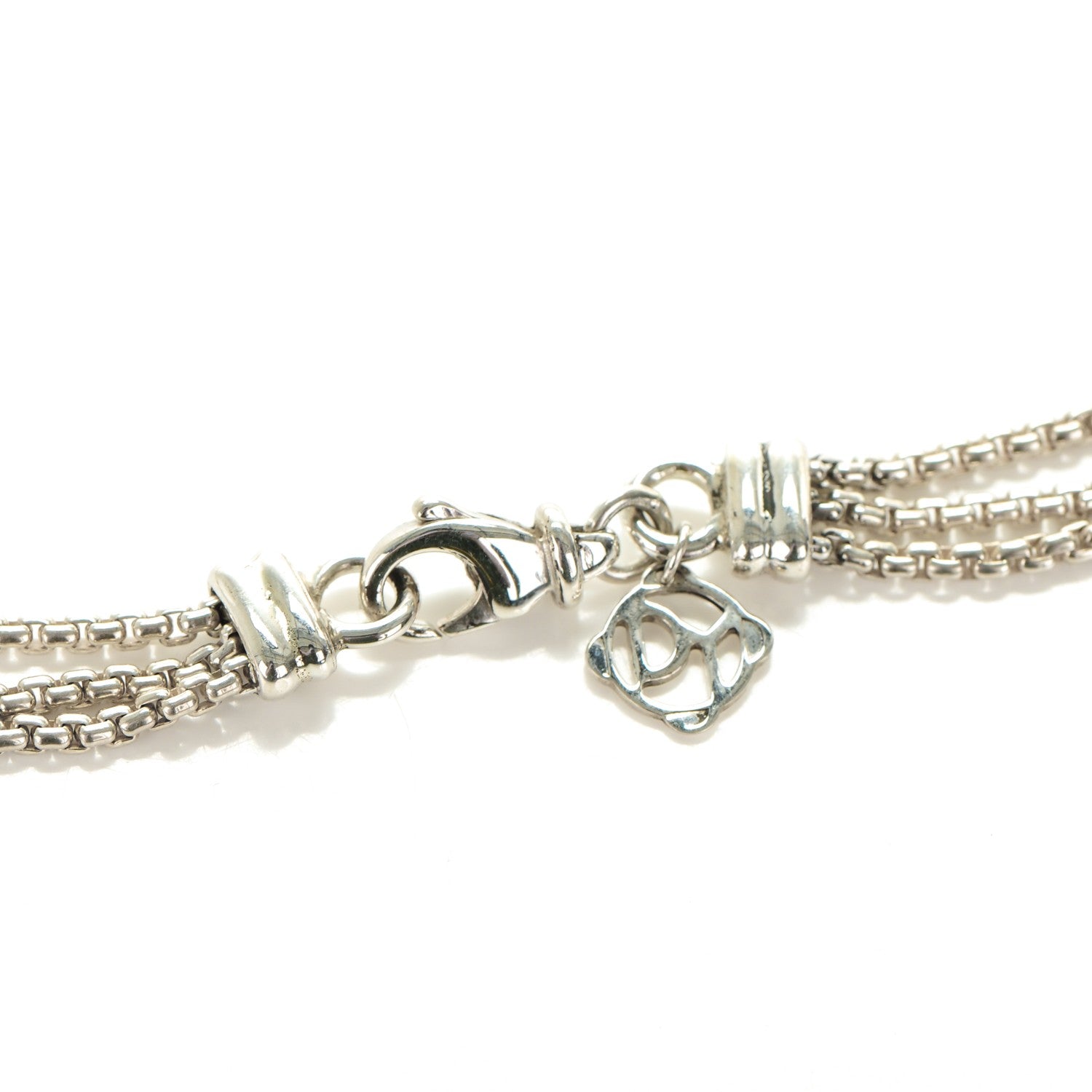 David Yurman Sterling Silver Diamond 14mm Waterfall Lariat Necklace 4 of 4