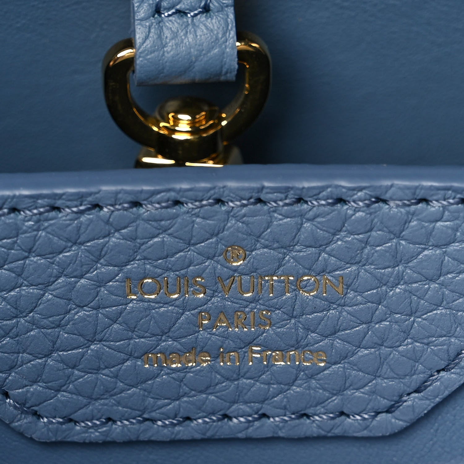 Louis Vuitton Taurillon Scrunchie Capucines BB Blue 6 of 8