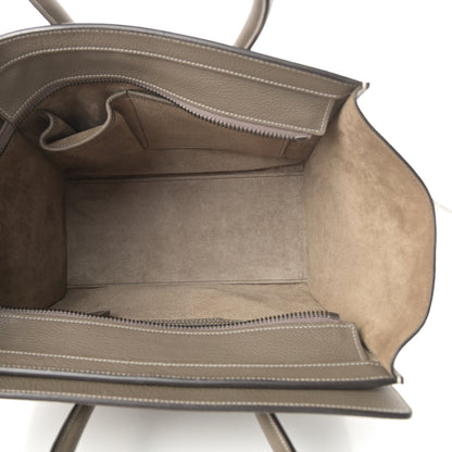 Celine Drummed Calfskin Micro Luggage Souris 5 of 14