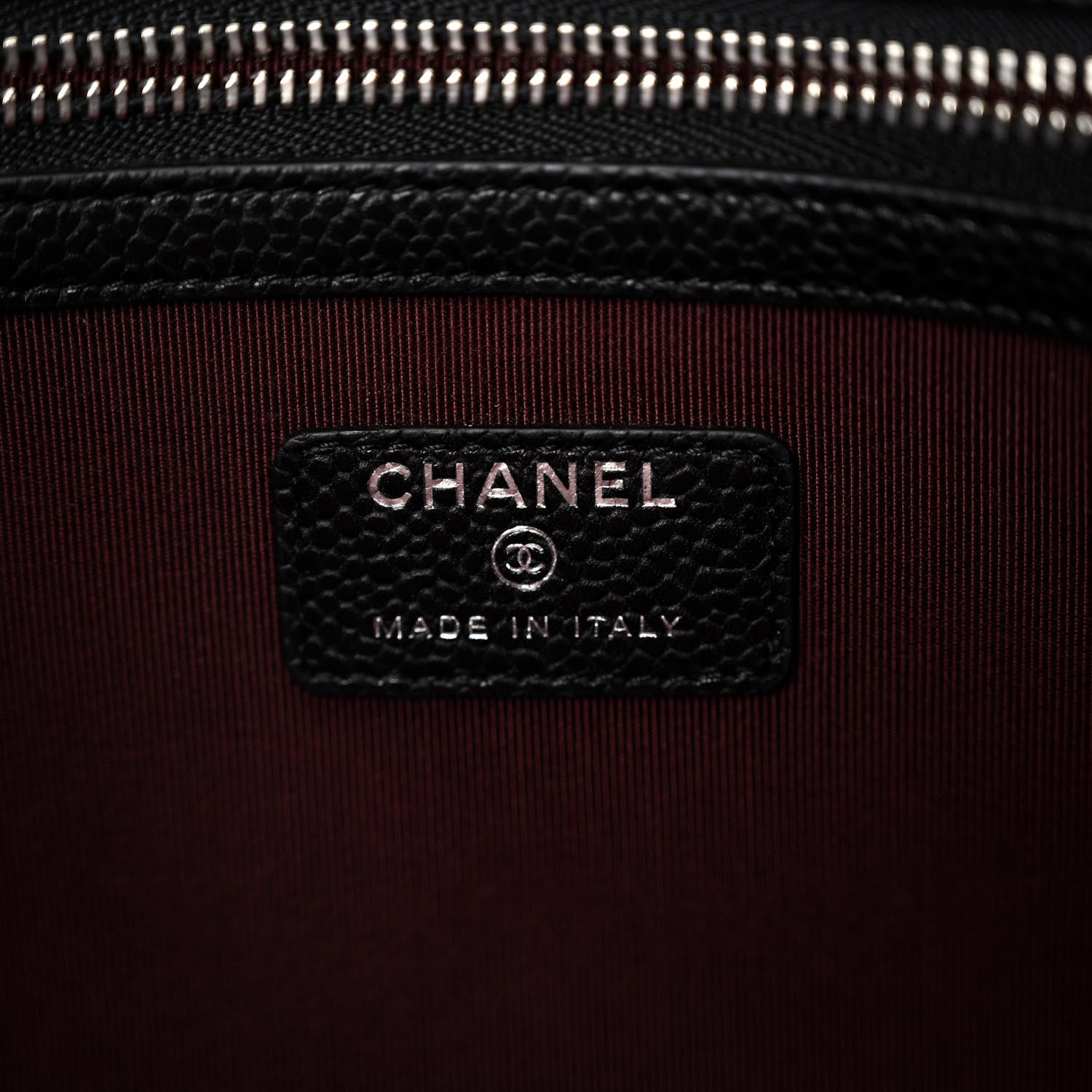 Chanel Caviar Quilted Large Cosmetic Case Black 6 of 9