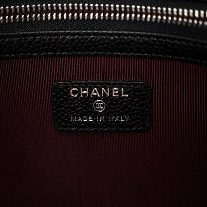 Chanel Caviar Quilted Large Cosmetic Case Black 6 of 9