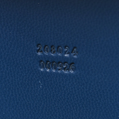 Alexander McQueen Suede Denim Britannia Skull Box Clutch Blue 7 of 7