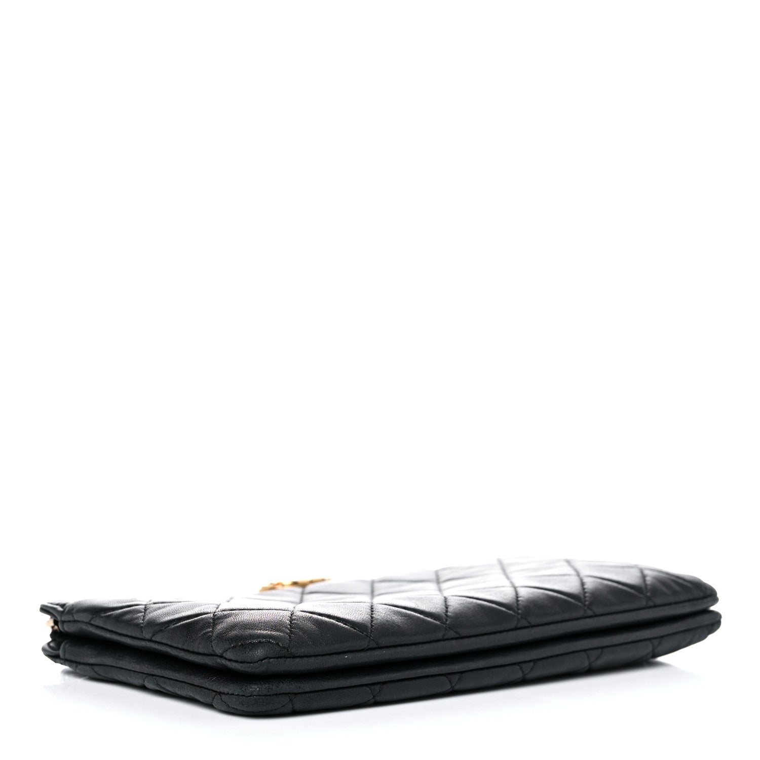 Chanel Lambskin Quilted Small Boy Zipped Pouch Black 4 of 19