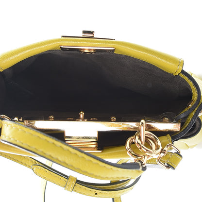 Fendi Shiny Nappa Micro Peekaboo Iconic Satchel Lime 5 of 11