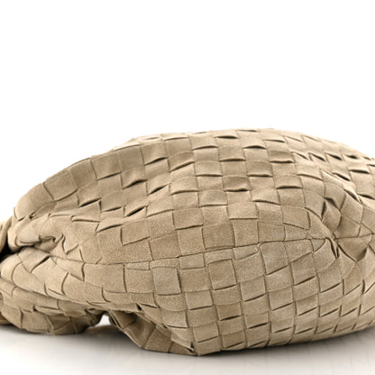 Bottega Veneta Suede Calfskin Intrecciato Teen Jodie Hobo Taupe 9 of 10